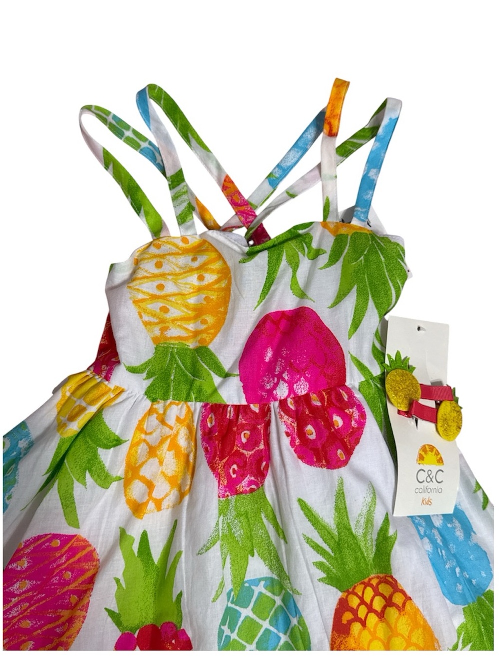 NWT. C&C California Girls Pineapple Print Sundress - Picture 2 of 6